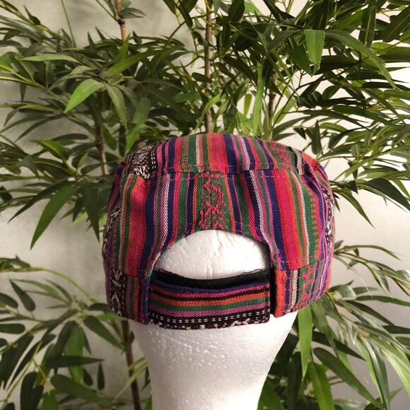 Y2K Boho Kitschy Gypsy Hippie Aztec Western Beaded cross cadet military cap hat main image 8